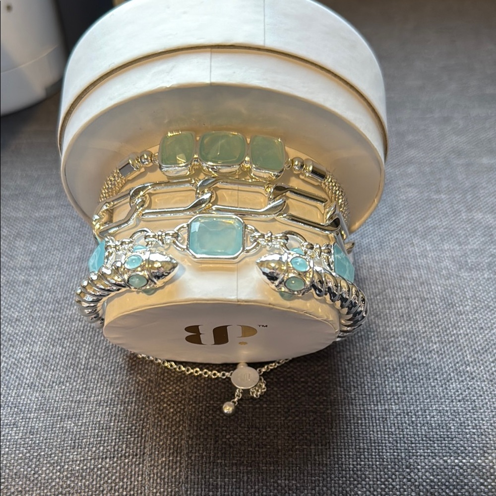 Silver and Blue Intricate Bracelet